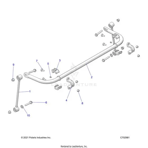 Suspension: Rear Stabilizer Bar - 2023 Polaris Rzr Turbo R 4 Sport 1