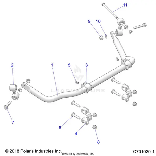 Suspension: Rear Stabilizer Bar - 2024 Polaris Rzr 900 Trail Ultimate 1