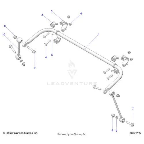 Suspension: Rear Stabilizer Bar - 2025 Polaris Rzr Pro S Premium 1