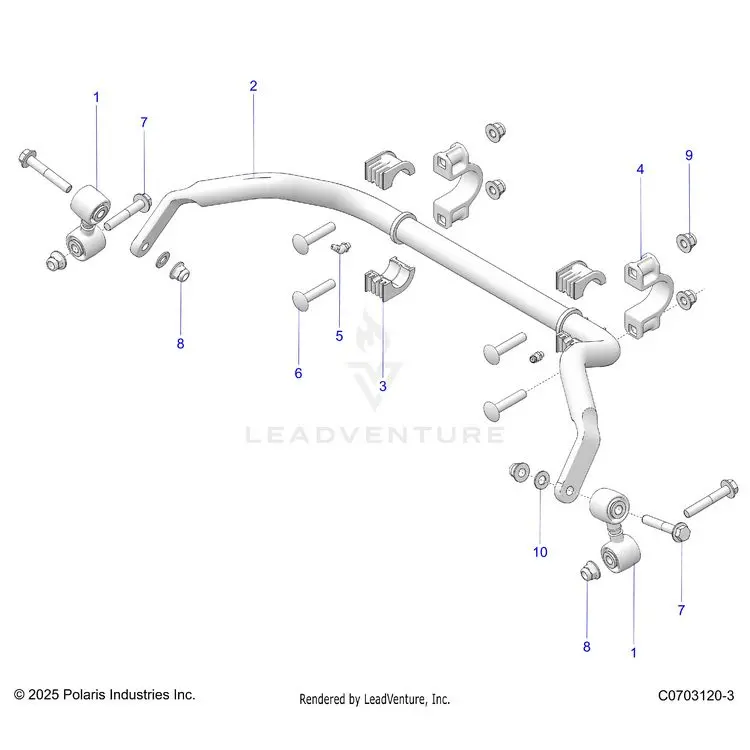Suspension: Rear Stabilizer Bar - 2026 Polaris General 1000 Premium 1