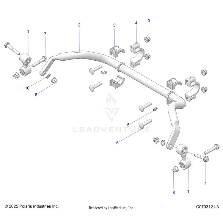 Suspension: Rear Stabilizer Bar - 2026 Polaris General 1000 Sport 1
