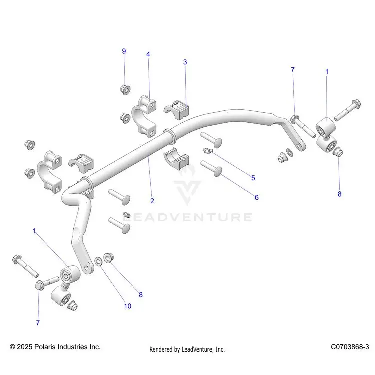 Suspension: Rear Stabilizer Bar - 2026 Polaris General Xp 1000 Premium 1