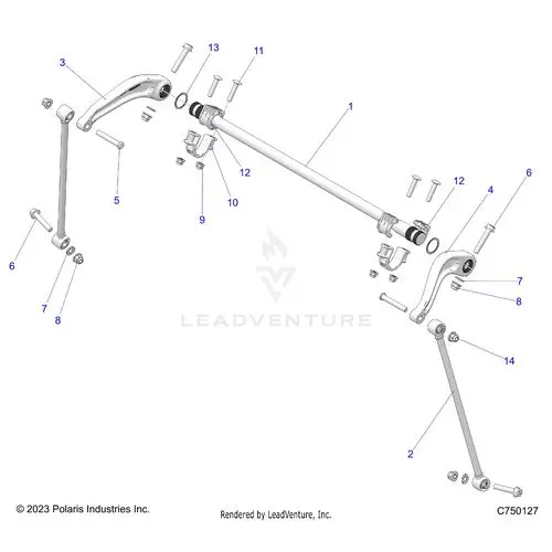 Suspension: Rear Stabilizer Bar - 2026 Polaris Rzr Pro R 4 Ultimate 1