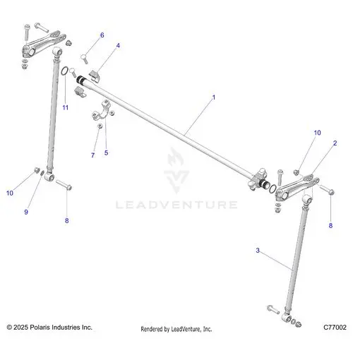 Suspension: Rear Stabilizer Bar - 2026 Polaris Rzr Pro R Race 1
