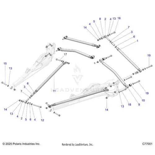 Suspension: Rear Trailing Arm Mounting - 2026 Polaris Rzr Pro R Race H.O. 1