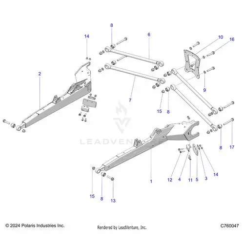 Suspension: Rear Trailing Arms And Mounting - 2026 Polaris Rzr Pro Xp Sport 1