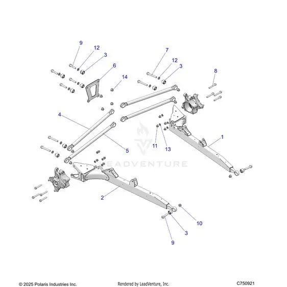 Suspension: Rear Trailing Arms And Mounting - 2026 Polaris Rzr Xp 4 1000 Sport 1