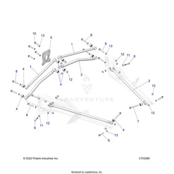Suspension: Rear Trailing Arms Mounting - 2023 Polaris Rzr Pro R 4 Ultimate Troy Lee Designs 1