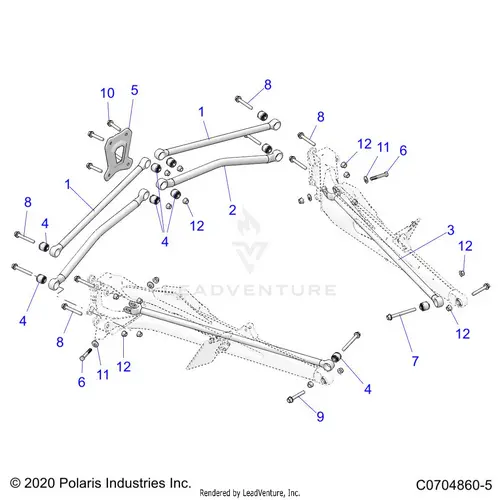 Suspension: Rear Trailing Arms Mounting - 2024 Polaris Rzr Pro R 4 Premium 1