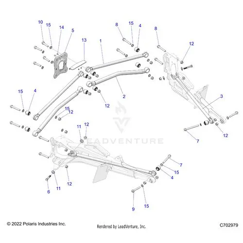 Suspension: Rear Trailing Arms Mounting - 2024 Polaris Rzr Turbo R Premium 1