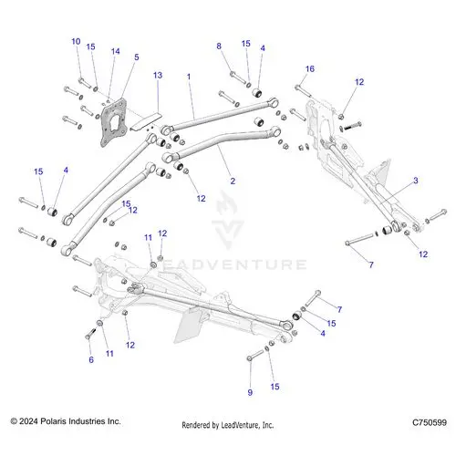 Suspension: Rear Trailing Arms Mounting - 2025 Polaris Rzr Pro S Ultimate 1