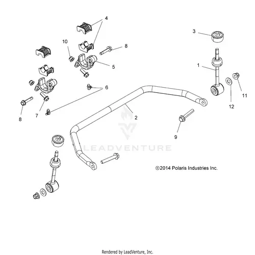 Suspension: Stabilizer Bar Front - 2016 Polaris Rzr 900/900 Eps 1
