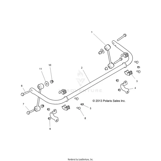 Suspension: Stabilizer Bar Rear - 2015 Polaris Rzr Xp 1000 1