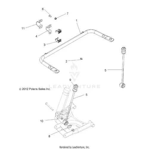 Suspension: Stabilizer Bar Rear - 2016 Polaris Rzr 570 1