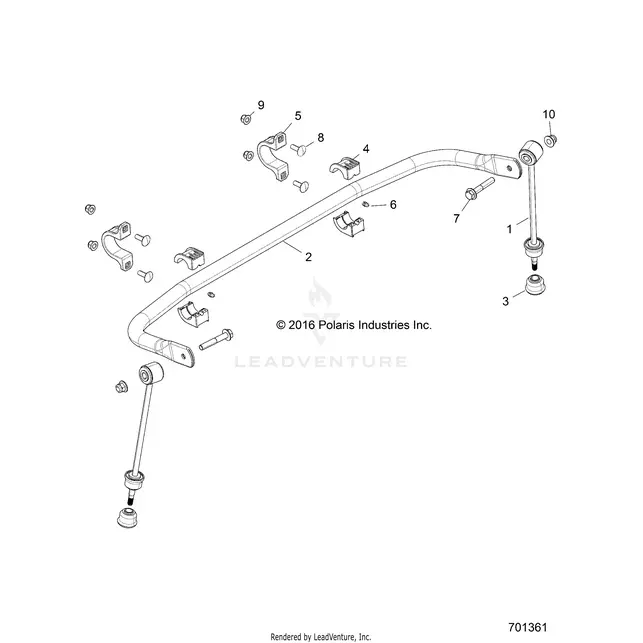 Suspension: Stabilizer Bar Rear - 2017 Polaris Rzr 570 S 1