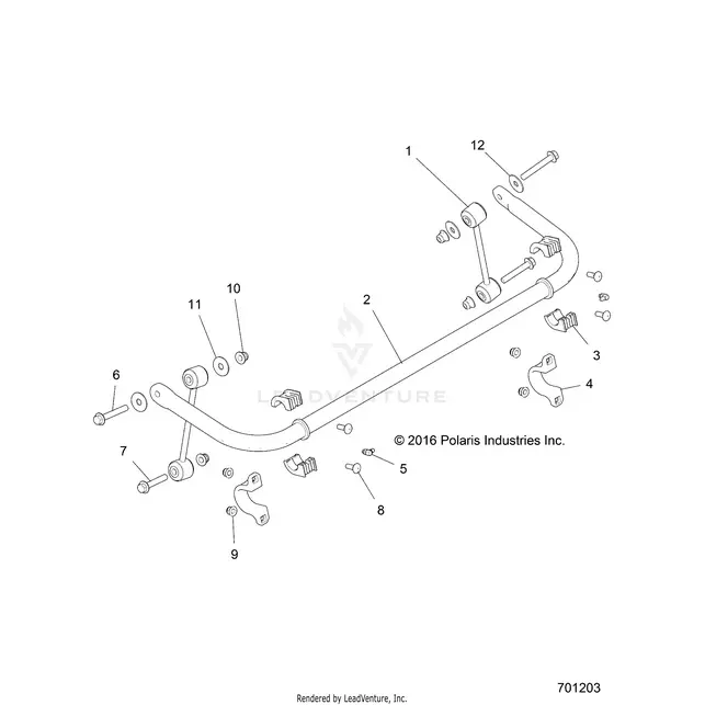 Suspension: Stabilizer Bar Rear - 2018 Polaris Rzr Xp 4 1000 1