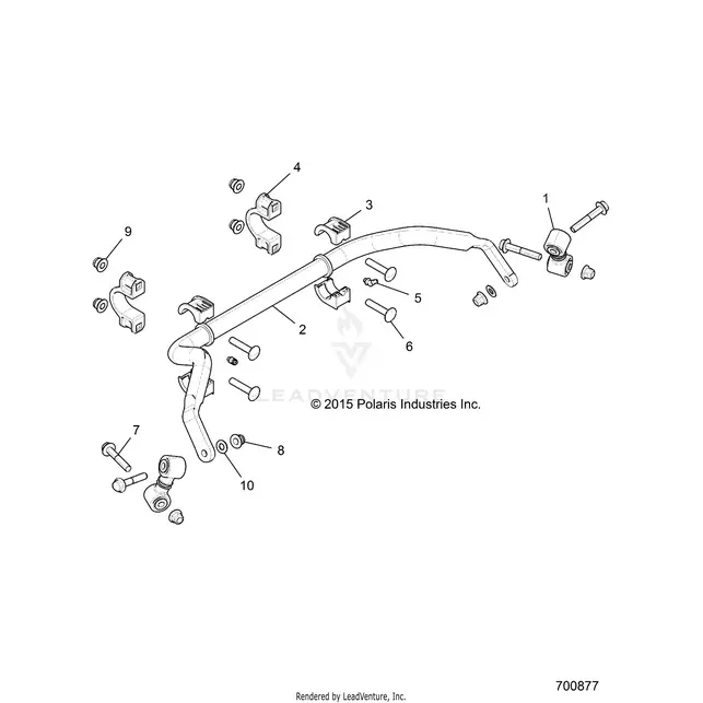 Suspension: Stabilizer Bar Rear - 2019 Polaris Rzr S 1000 Eps 1