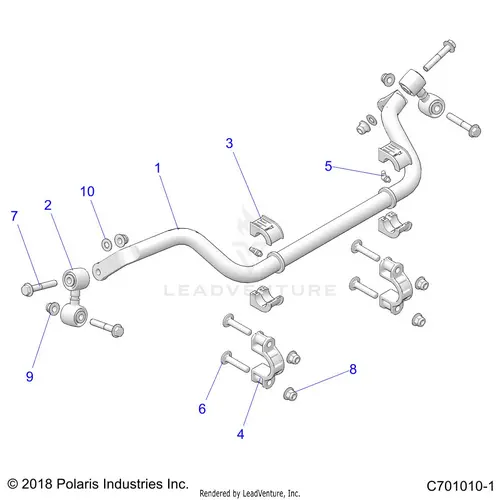 Suspension: Stabilizer Bar Rear - 2020 Polaris Rzr Trail S 900 1