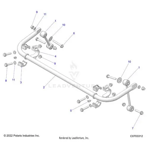 Suspension: Stabilizer Bar Rear - 2023 Polaris Rzr Xp 1000 Premium Ride Command 1