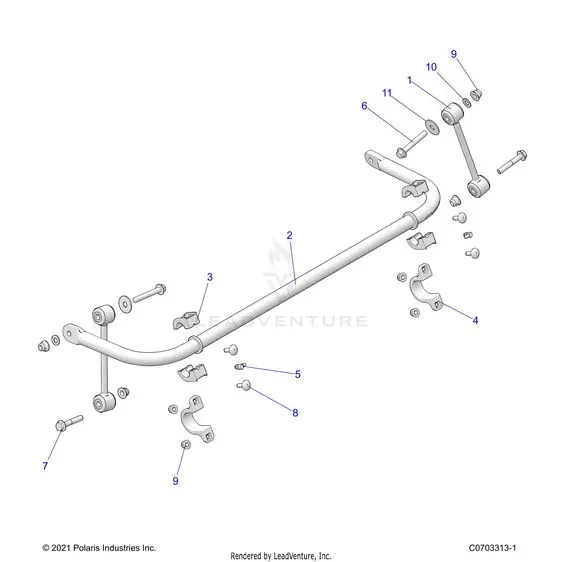 Suspension: Stabilizer Bar Rear - 2023 Polaris Rzr Xp 4 1000 Premium Ride Command 1