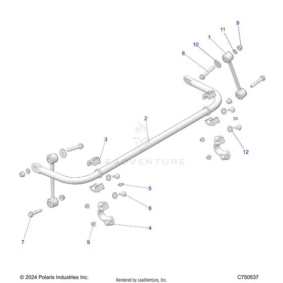 Suspension: Stabilizer Bar Rear - 2025 Polaris Rzr Xp 1000 Premium 1
