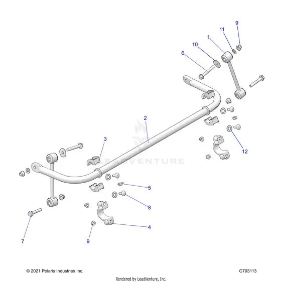 Suspension: Stabilizer Bar Rear - 2025 Polaris Rzr Xp 1000 Sport 1
