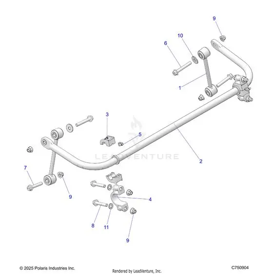 Suspension: Stabilizer Bar Rear - 2026 Polaris Rzr Xp 4 1000 Sport 1