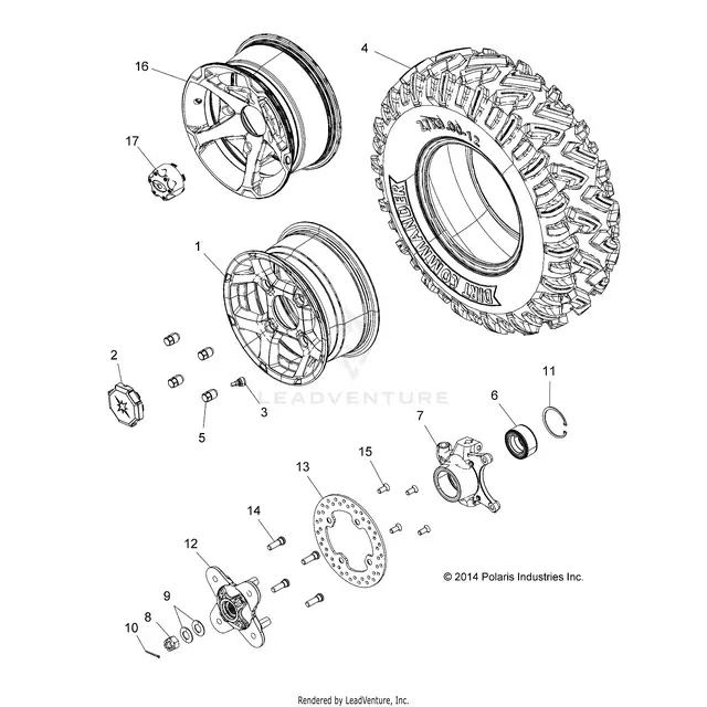 Wheels: Front (2) - 2015 Polaris Rzr 900/900 Eps 1