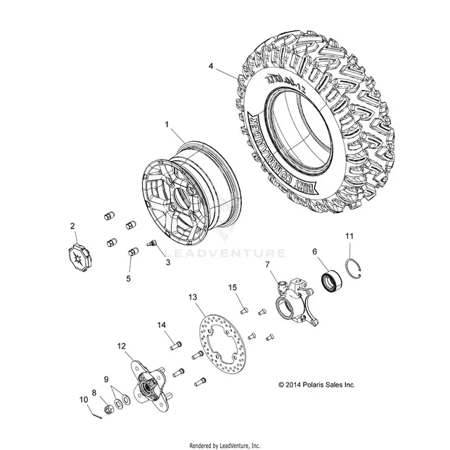 Wheels: Front - 2015 Polaris Rzr 4 900 1