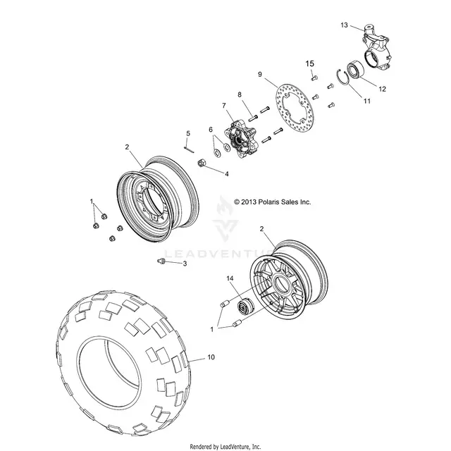 Wheels: Front - 2016 Polaris Rzr 570 1