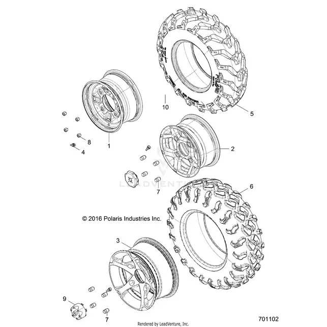 Wheels: Front - 2017 Polaris Rzr 900/900 Eps 1