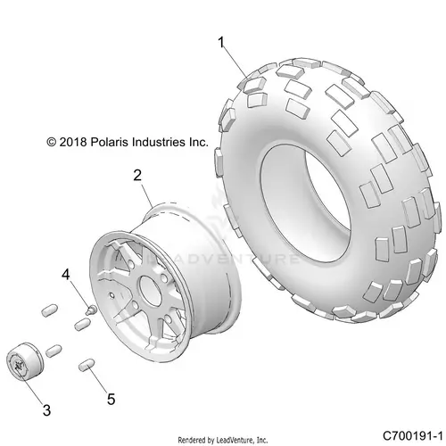 Wheels: Front - 2019 Polaris Rzr 570 1