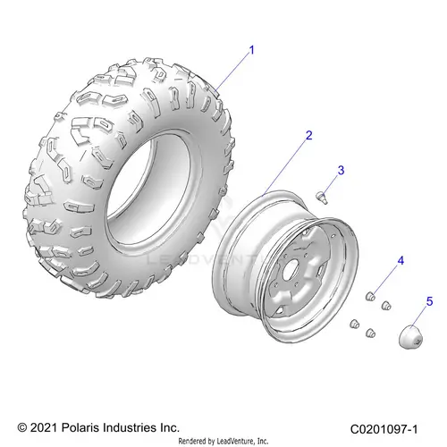 Wheels: Front - 2021 Polaris Rzr 200 1