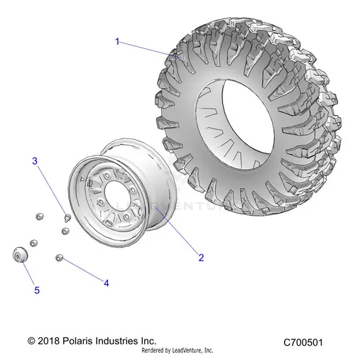 Wheels: Front - 2021 Polaris Rzr 900 Trail/Trail S 1