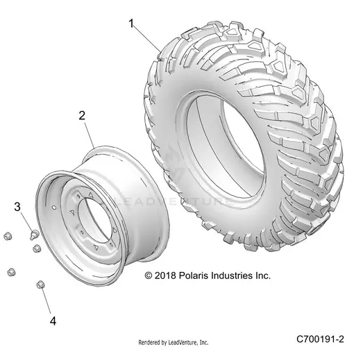 Wheels: Front - 2021 Polaris Rzr Trail 1