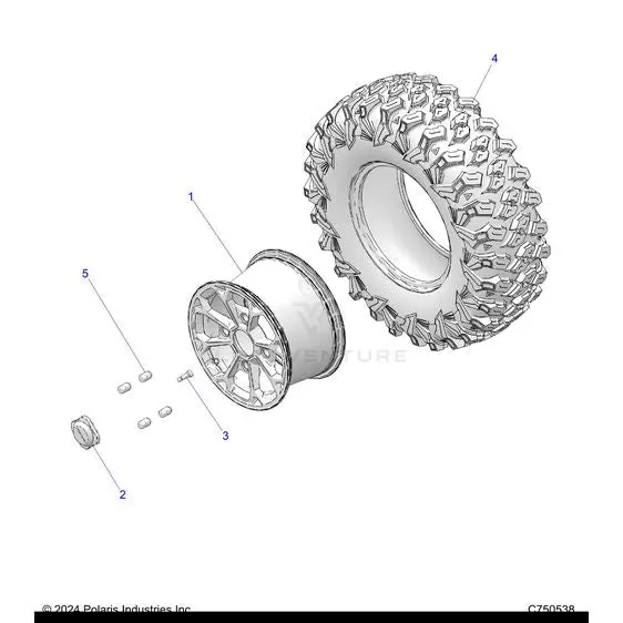Wheels: Front - 2025 Polaris Rzr Xp 1000 Premium 1