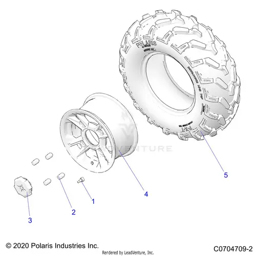 Wheels: Rear (2) - 2021 Polaris Rzr 900 Trail/Trail S 1