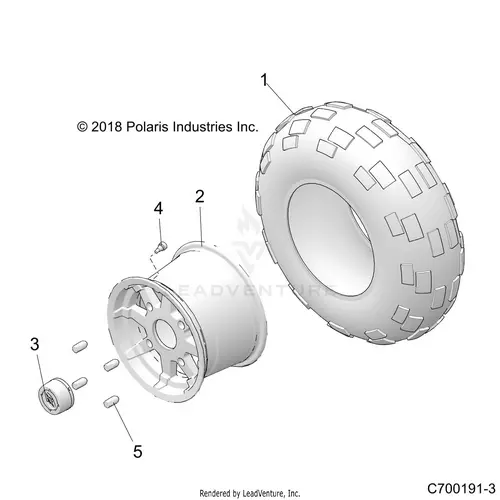 Wheels: Rear - 2019 Polaris Rzr 570 1