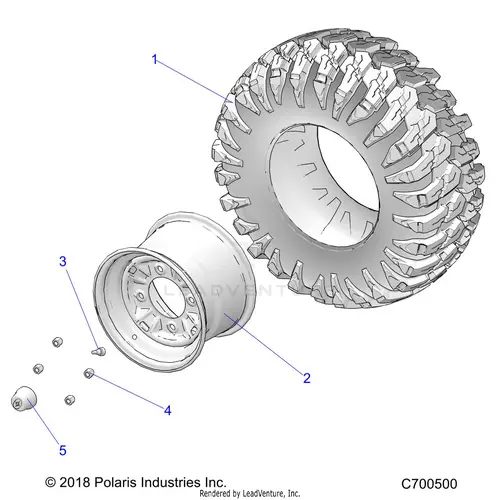 Wheels: Rear - 2021 Polaris Rzr 900 Trail/Trail S 1