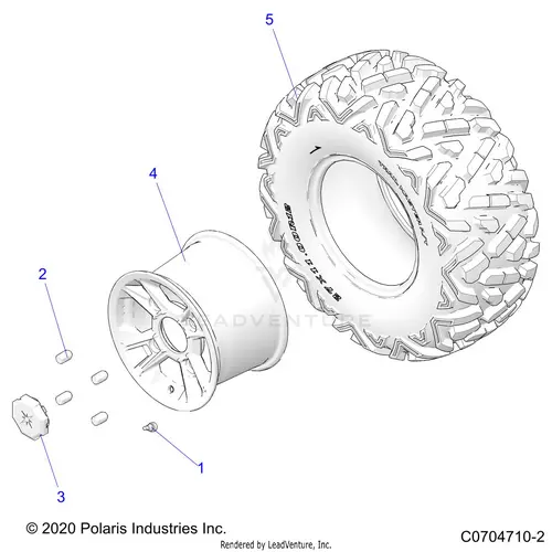 Wheels: Rear - 2021 Polaris Rzr Trail S 1000 Eps 1