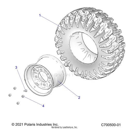 Wheels: Rear - 2022 Polaris Rzr 900 Trail 1