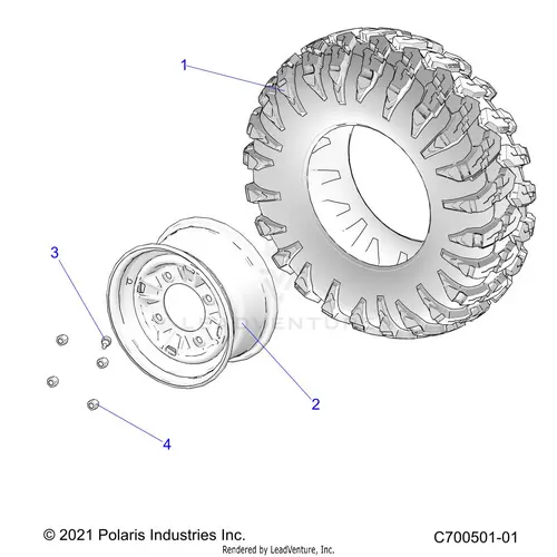 Wheels: Rear - 2025 Polaris Rzr 900 Trail Sport 1