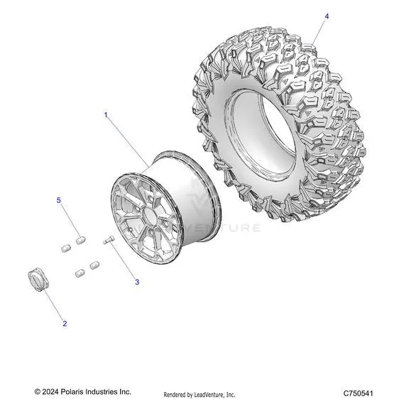 Wheels: Rear - 2025 Polaris Rzr Xp 1000 Premium 1