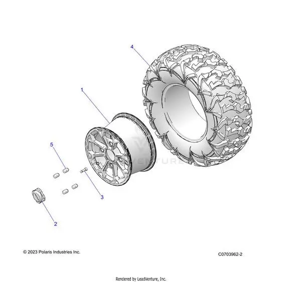 Wheels: Rear - 2025 Polaris Rzr Xp 4 1000 Sport 1
