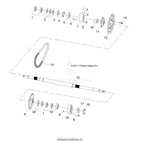 Wheels: Rear Axle - 2015 Polaris Rzr 170 1