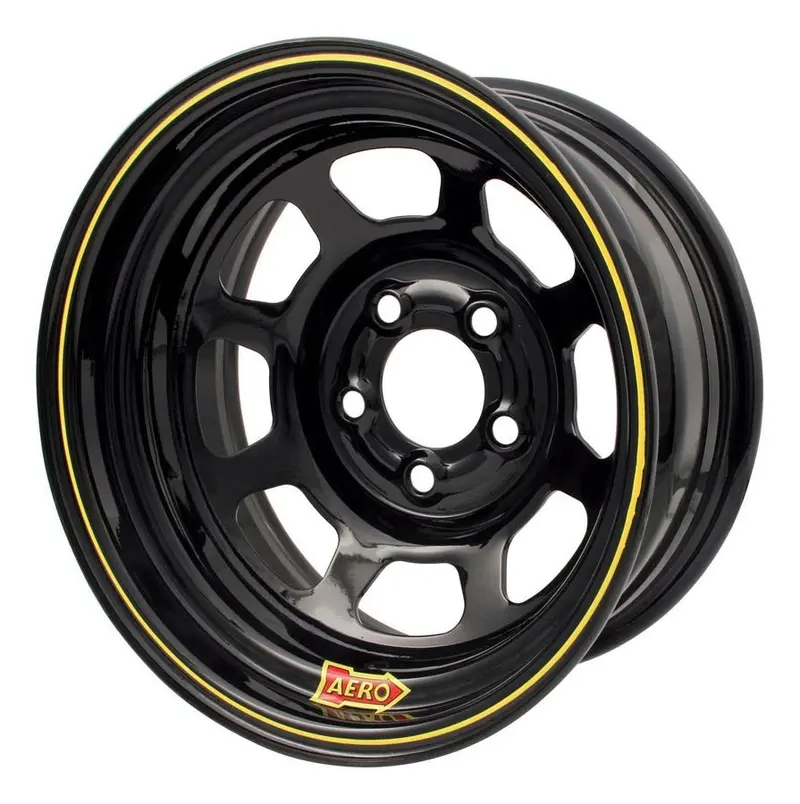 Aero Race 15X10 Black Alloy Wheels – 4-Inch Backspace, Model 50-104740 1