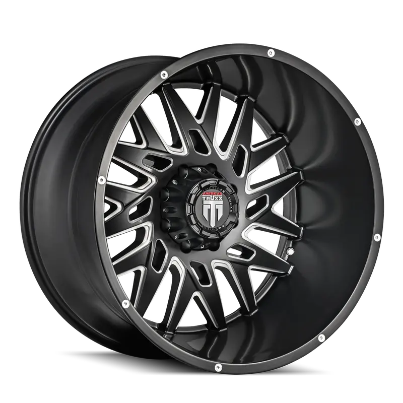 American Truxx At184 Dna Black/Milled 20X9 Inch Wheel – 8X165.1Mm, Zero Offset 1