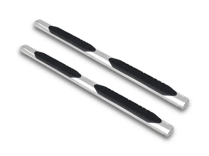Armordillo Usa Polished Oval Side Steps – 5" Drop For 2017–2018 Ford Super Duty F-250 Super Cab 1