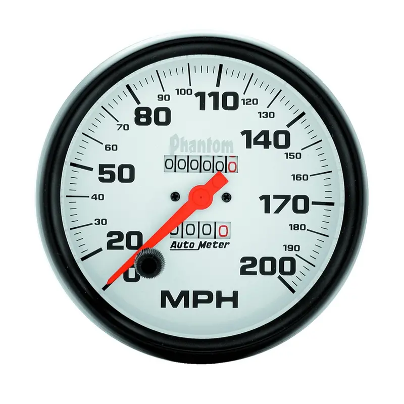 Autometer 5896 Phantom 5-Inch Mechanical Speedometer – 200 Mph Range 1