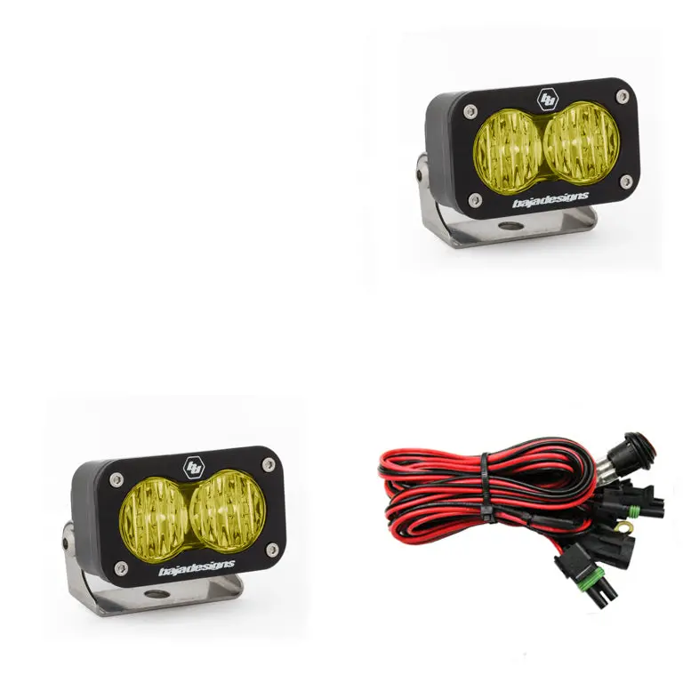 Baja Designs 547815 Led Work Light Amber Lens Wide Cornering Pattern Pair S2 Sport Baja Designs 1